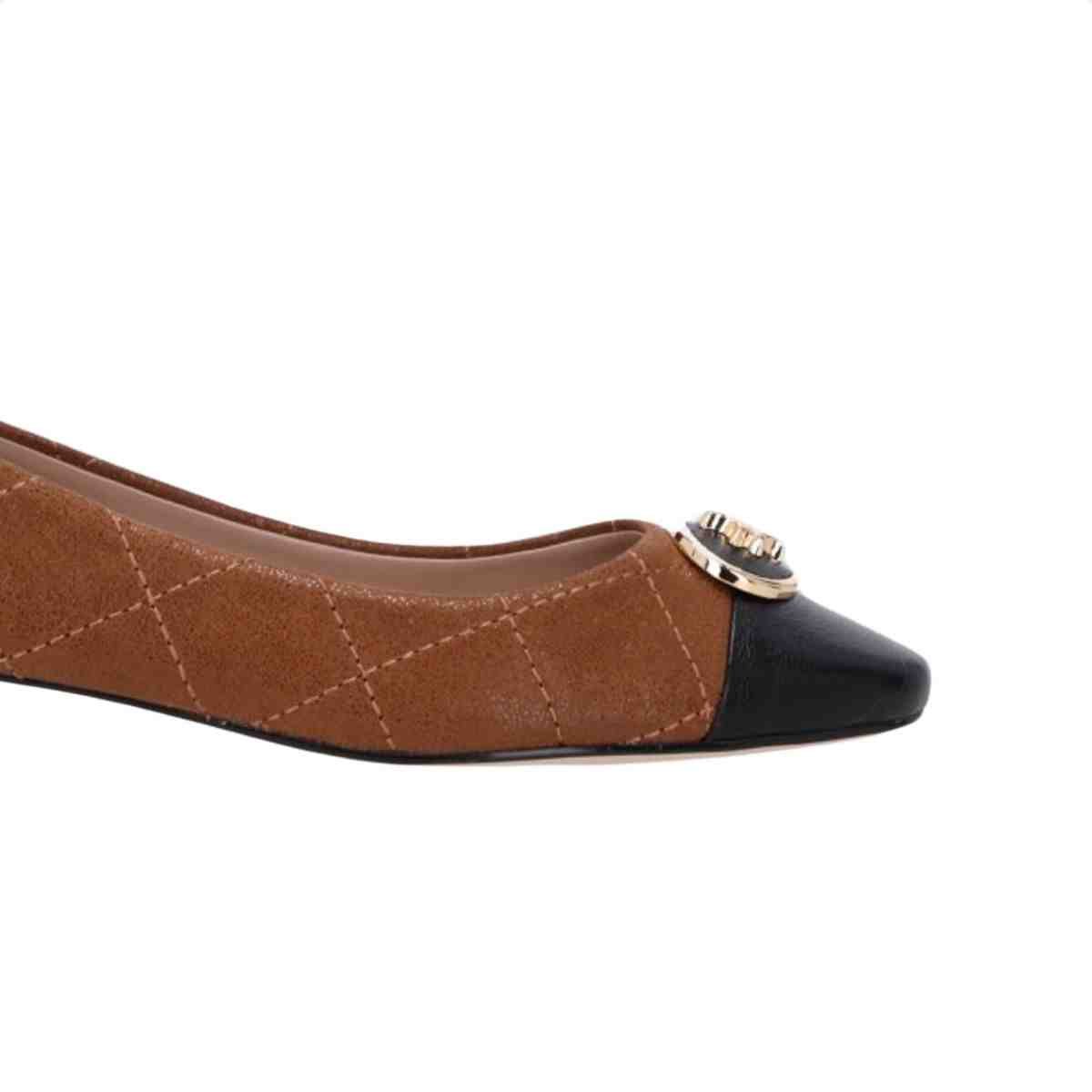 Sapatilha Bico Redondo Feminino Luz Da Lua  Atacama Preto Arenito Marrom 6