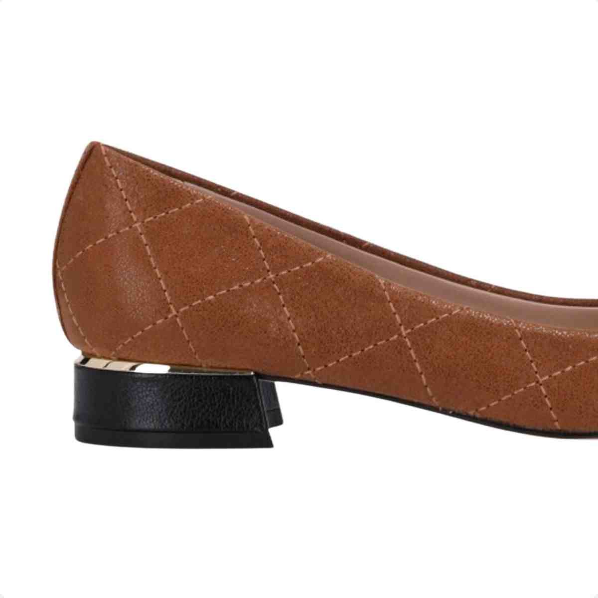 Sapatilha Bico Redondo Feminino Luz Da Lua  Atacama Preto Arenito Marrom 7