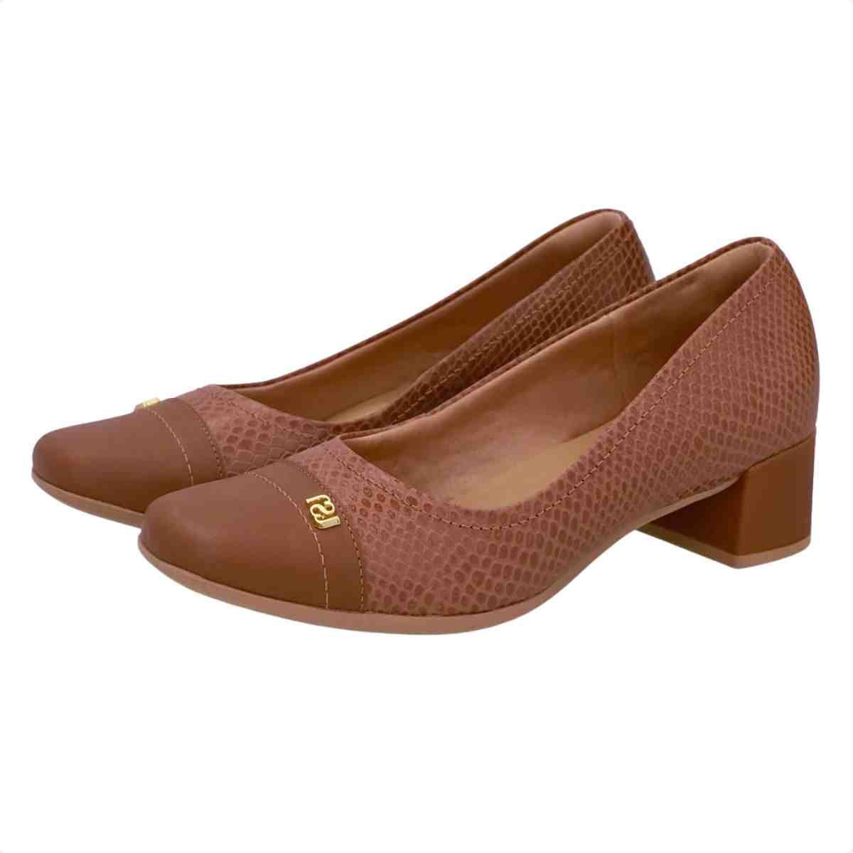Sapato Feminino Scarpin  Usaflex Ud29001-003 Canela Marrom 3