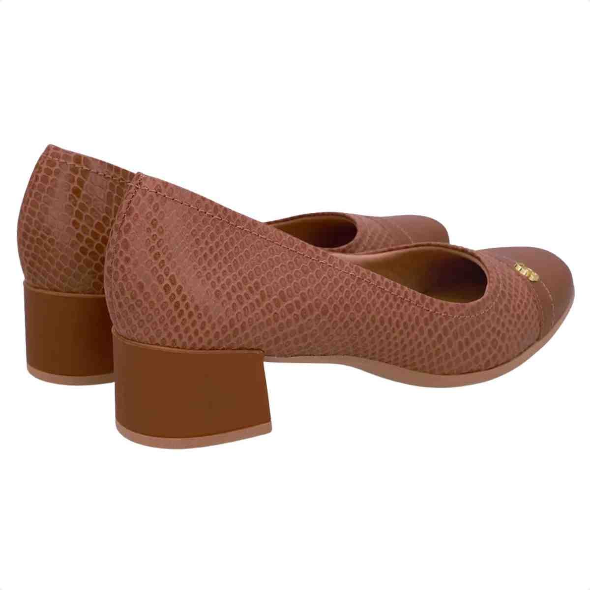Sapato Feminino Scarpin  Usaflex Ud29001-003 Canela Marrom 4