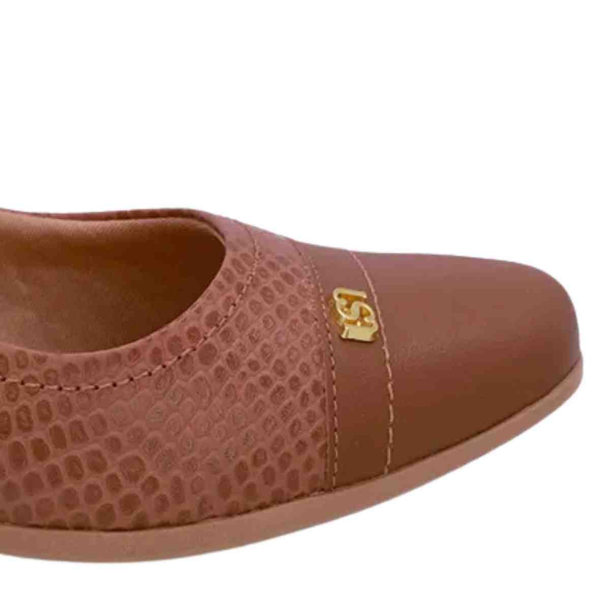 Sapato Feminino Scarpin  Usaflex Ud29001-003 Canela Marrom 5