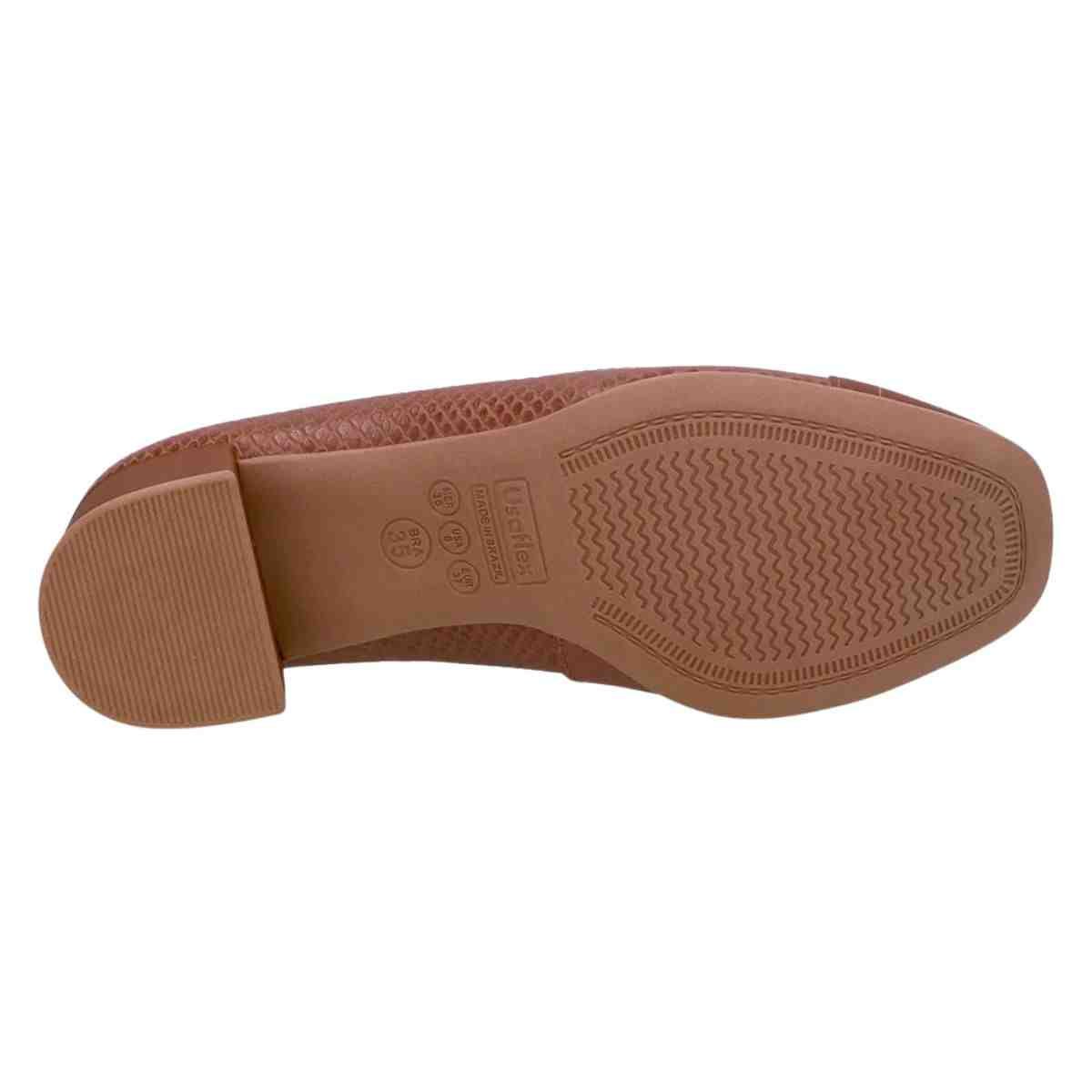 Sapato Feminino Scarpin  Usaflex Ud29001-003 Canela Marrom 7