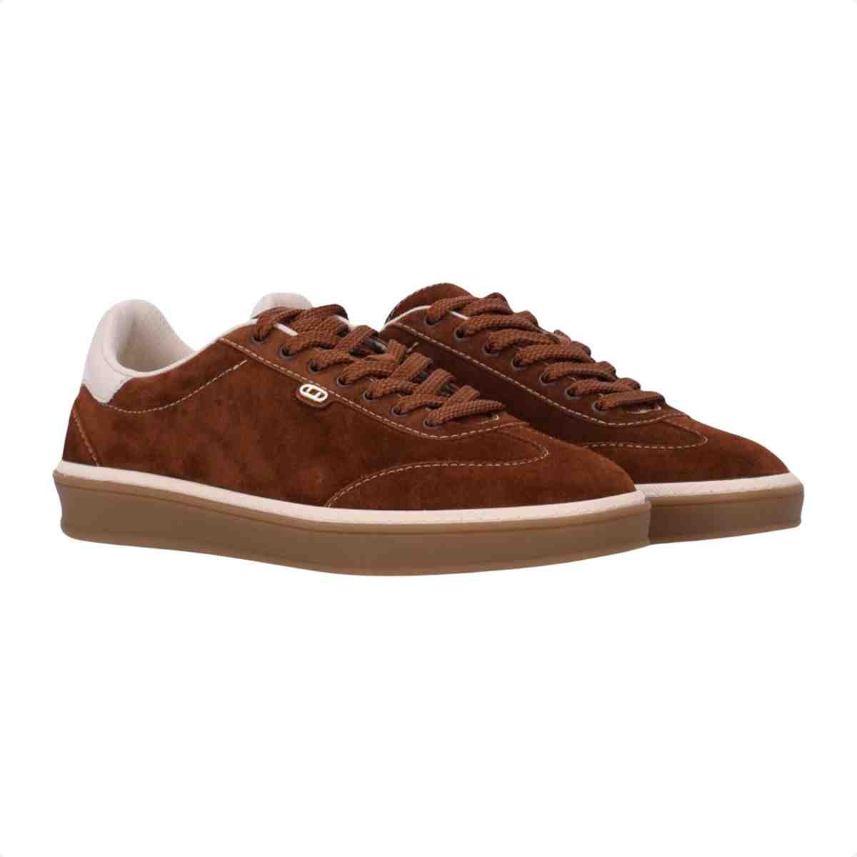 Tenis Moda Feminino Luz Da Lua Saara Camurça Marrom 3