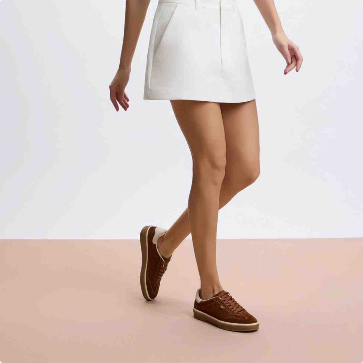 Tenis Moda Feminino Luz Da Lua Saara Camurça Marrom 2