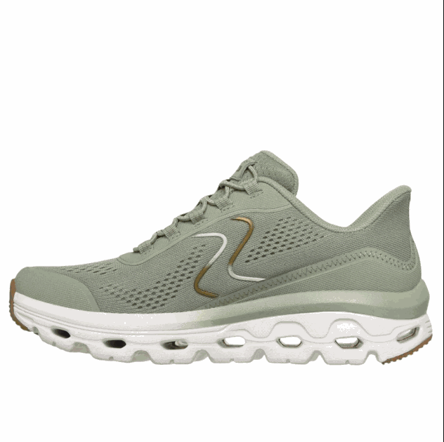 Tenis Running Fem Skechers Glide-Step Sole 180272- Verde 2