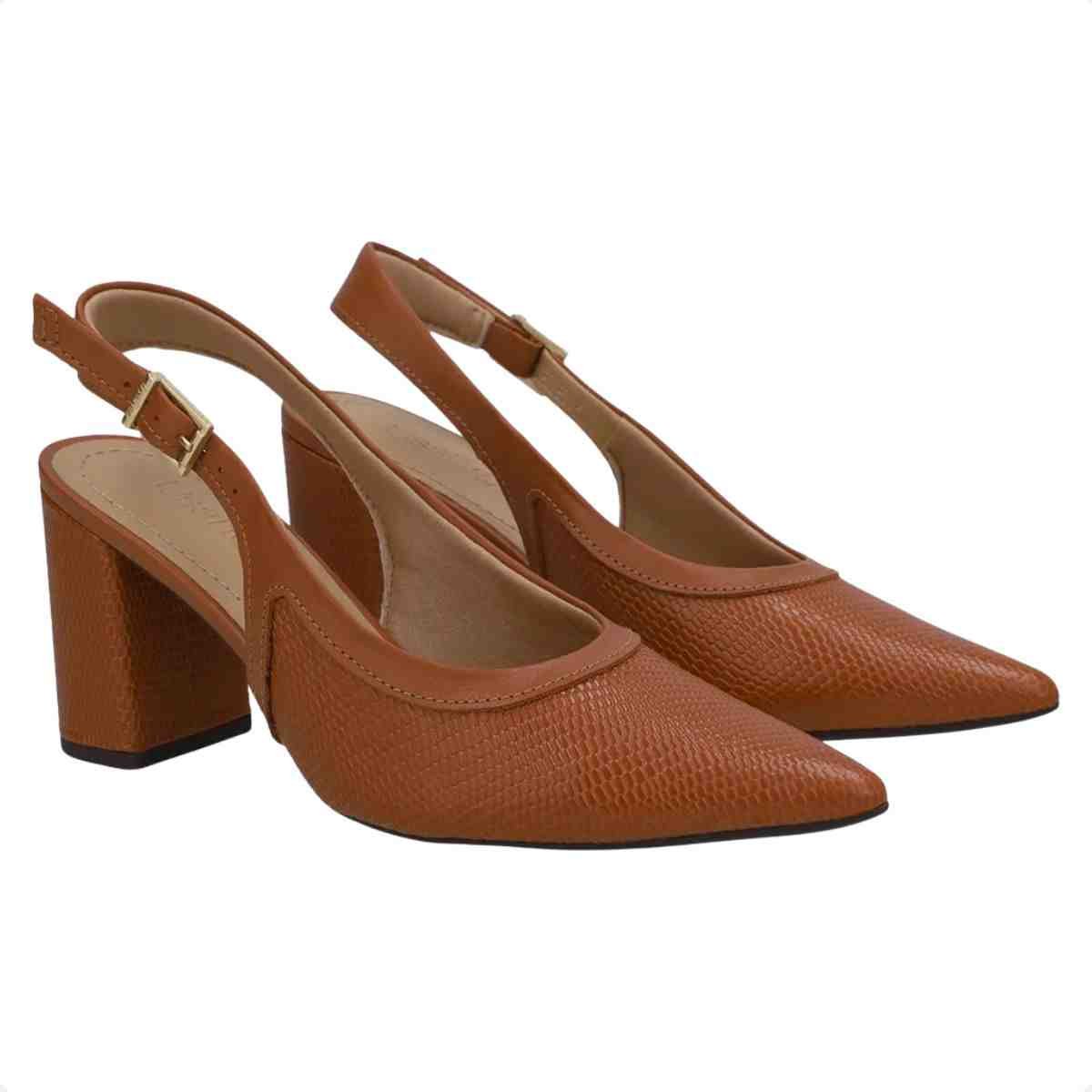 Sapato Feminino Slingback Usaflex Canela Marrom 2
