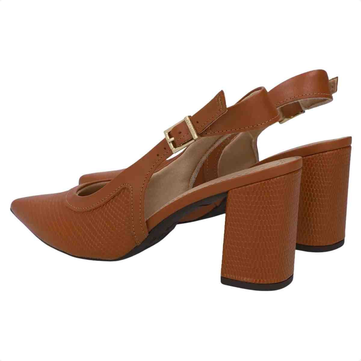 Sapato Feminino Slingback Usaflex Canela Marrom 3