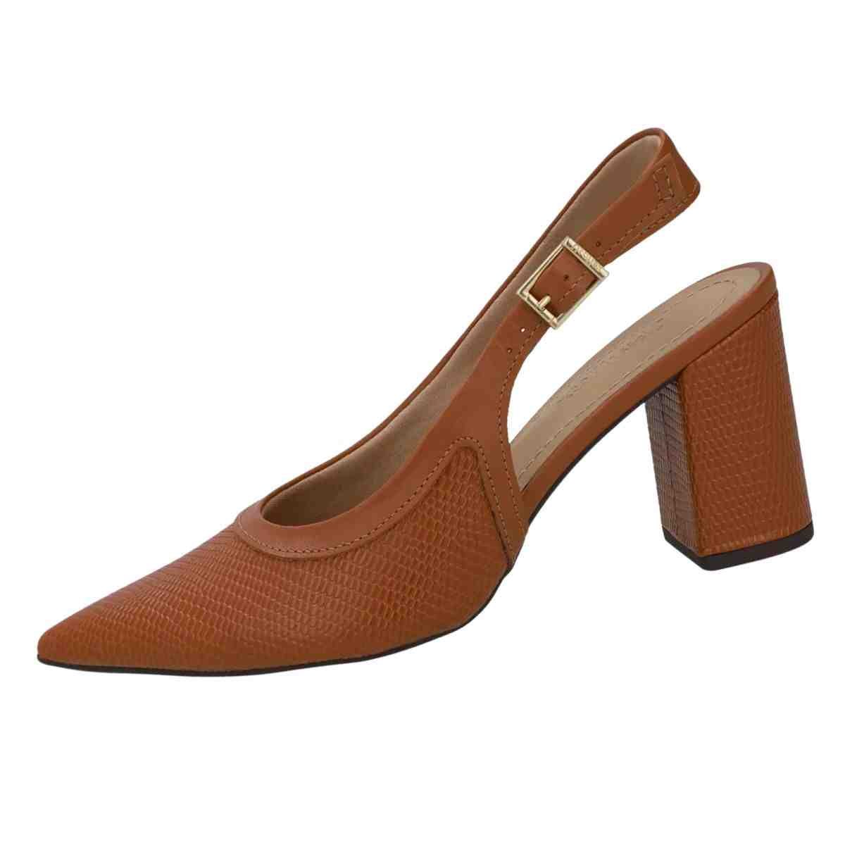 Sapato Feminino Slingback Usaflex Canela Marrom 6