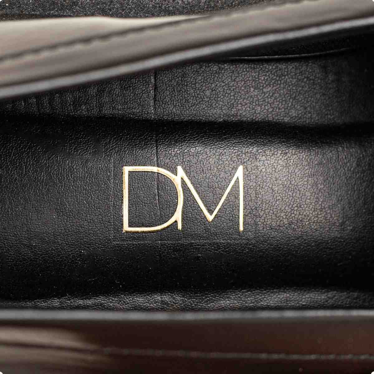 Mocassim Feminino Dm Com Salto Médio Madrid Preto Ônix 7