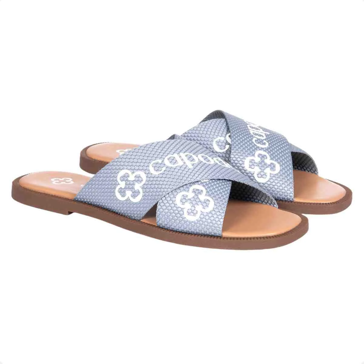 Tamanco Feminino Rasteiro Capodarte Turmalina Azul 2