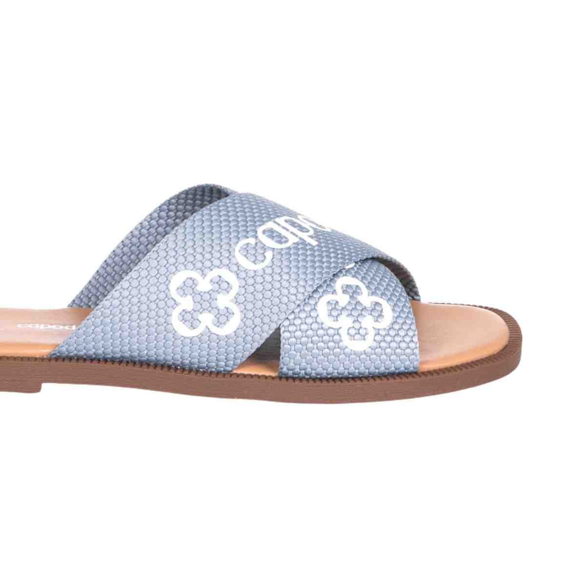 Tamanco Feminino Rasteiro Capodarte Turmalina Azul 7