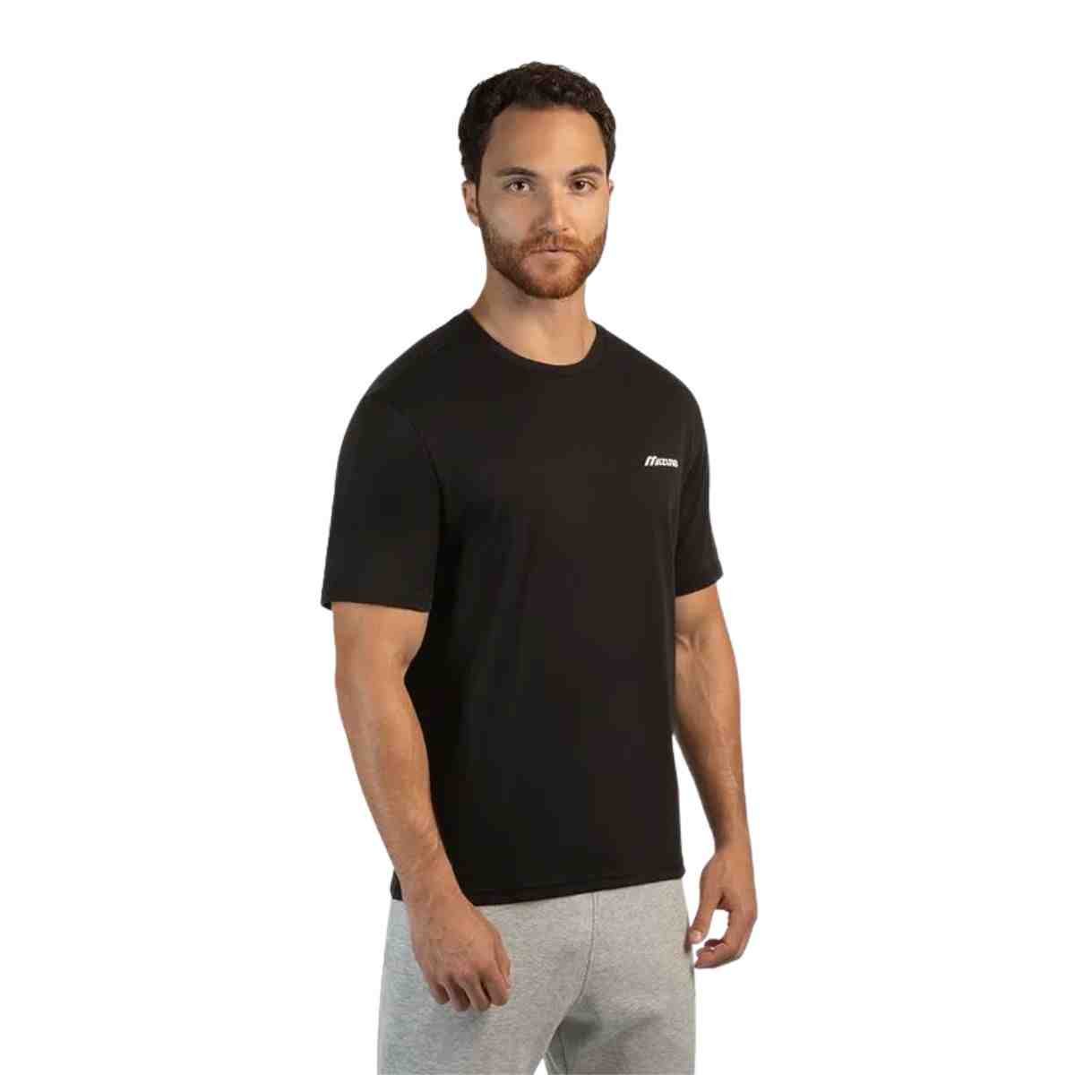 Camiseta Masculina Mizuno Basic Log Preta Preto 2