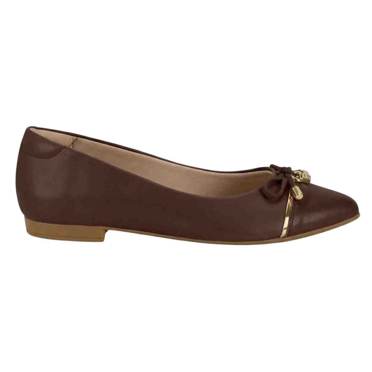 Sapatilha Feminina Bico Fino Beira Rio Chocolate