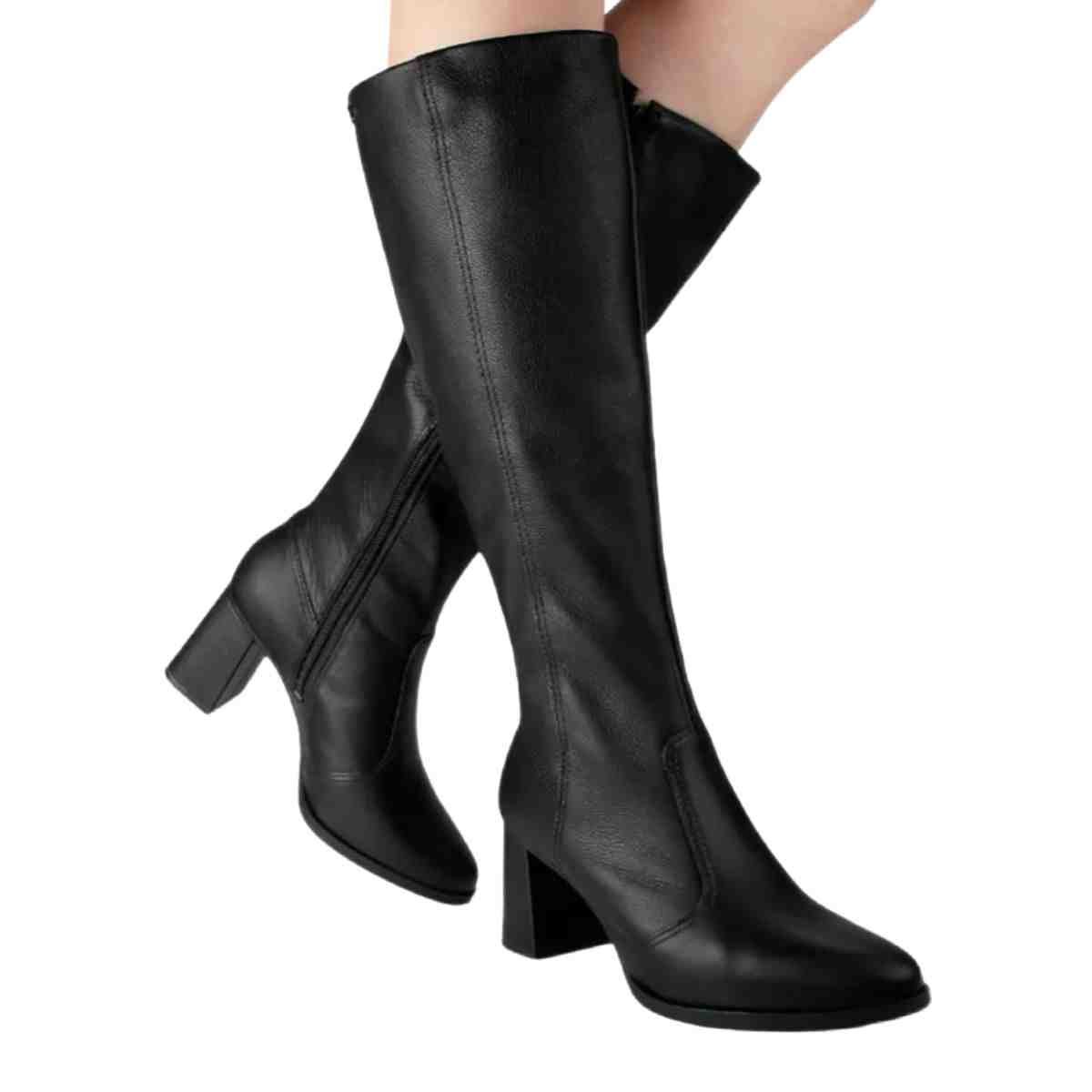 Bota Feminina Cano Baixo Dakota Preta Preto 3