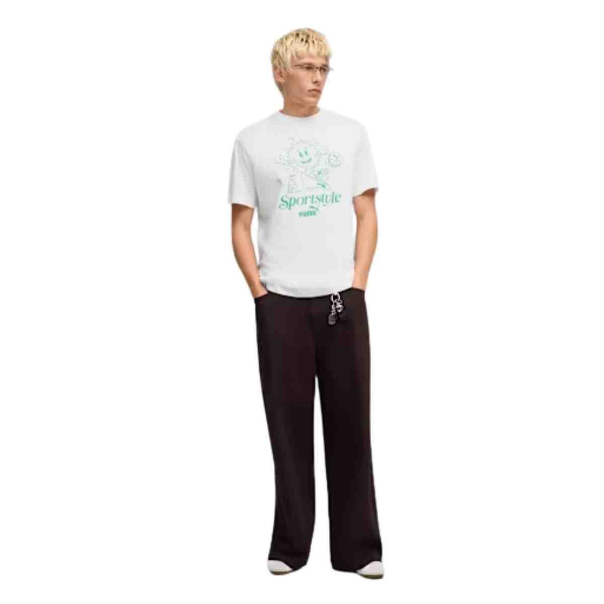 Camiseta Masculina Puma Graphic Sun Branca Branco 2