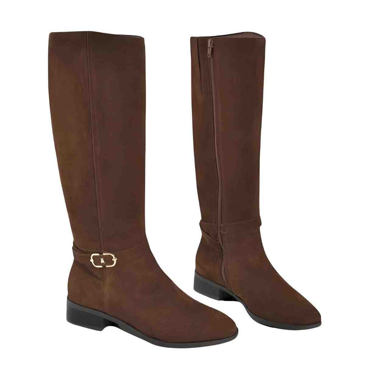 Bota Feminina Montaria Via Marte Marrom Marrom 2