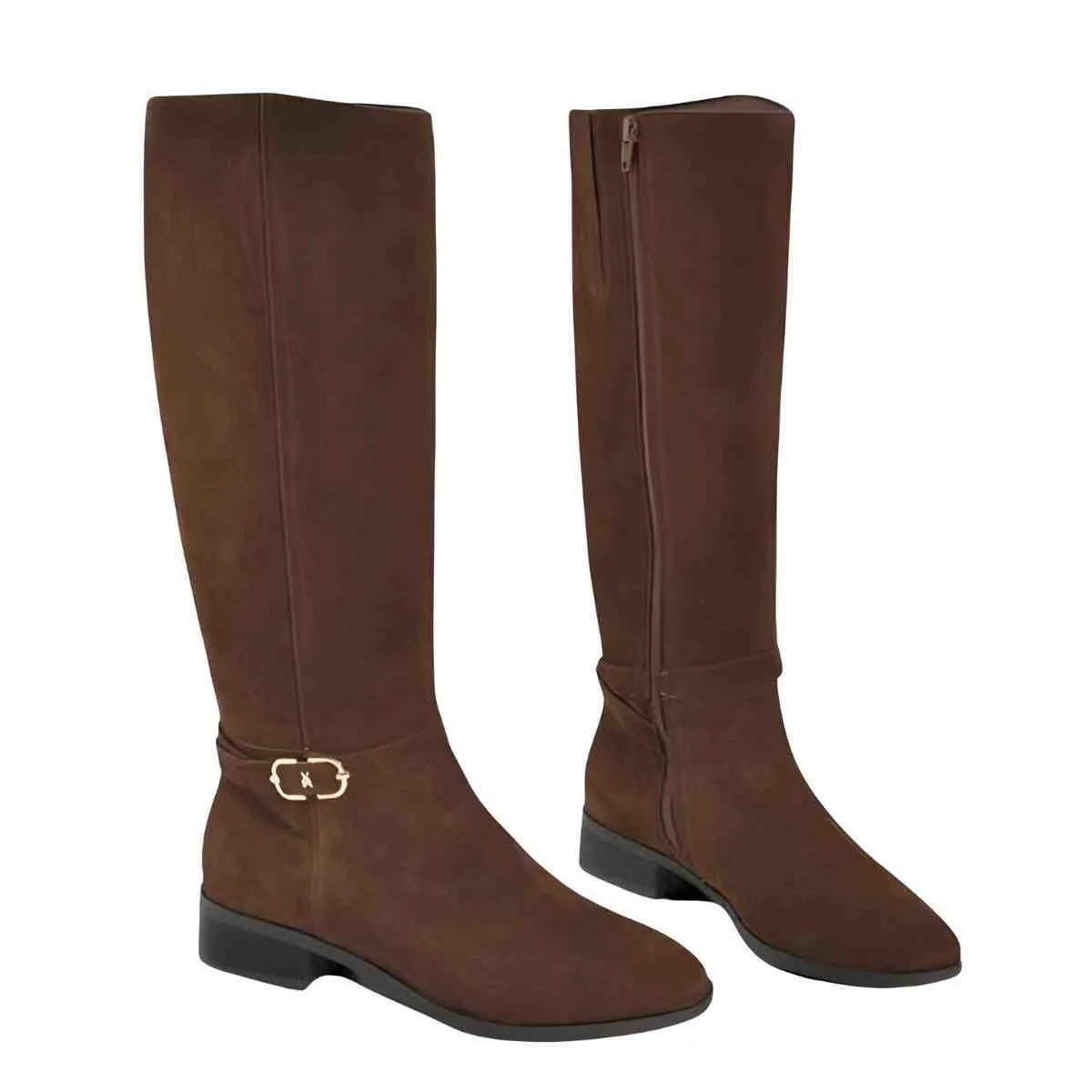 Bota Feminina Montaria Via Marte Marrom Marrom 2