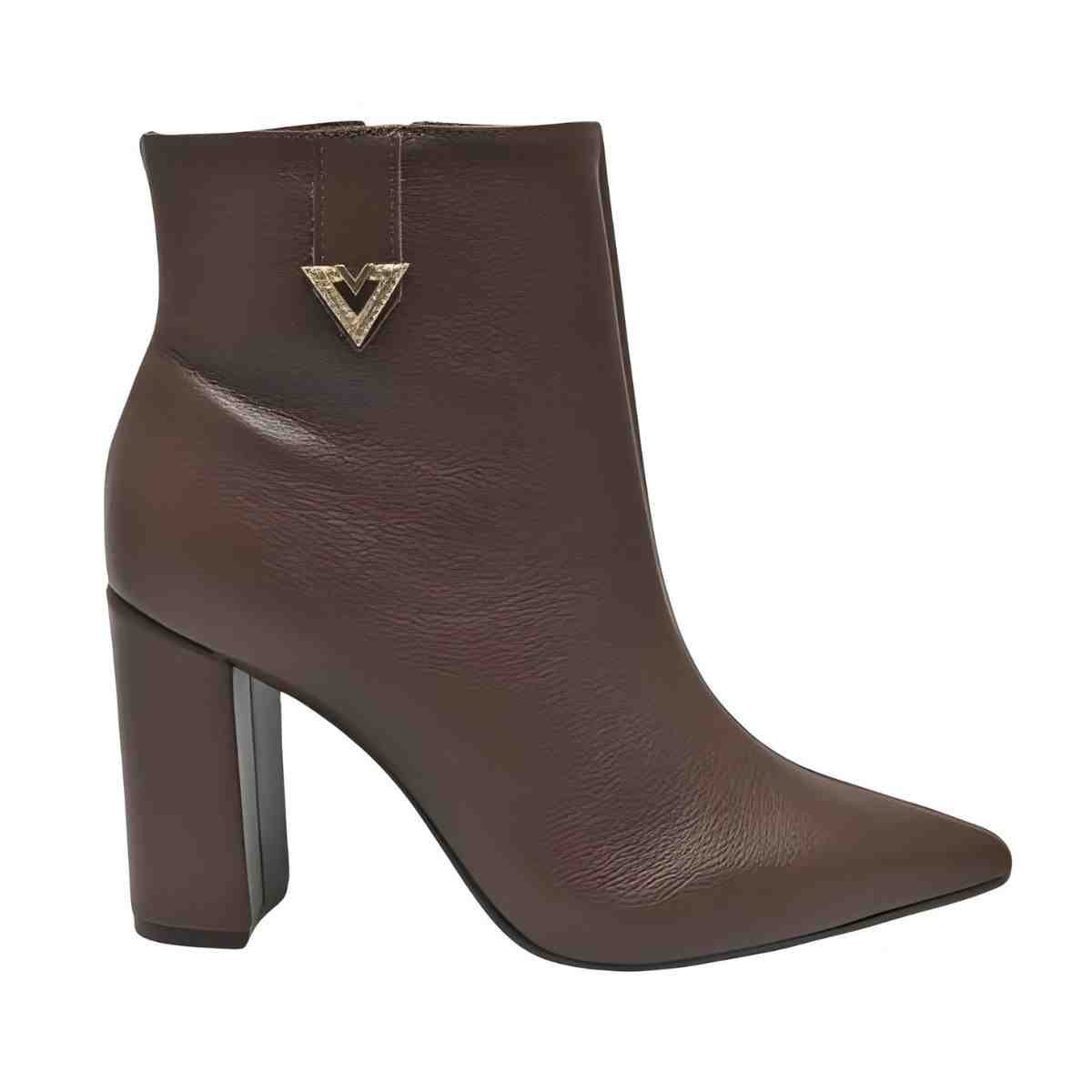 Bota Feminina Cano Baixo Social Via Marte Marrom