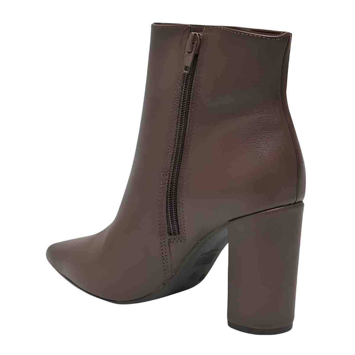 Bota Feminina Cano Baixo Social Via Marte Marrom Marrom 5