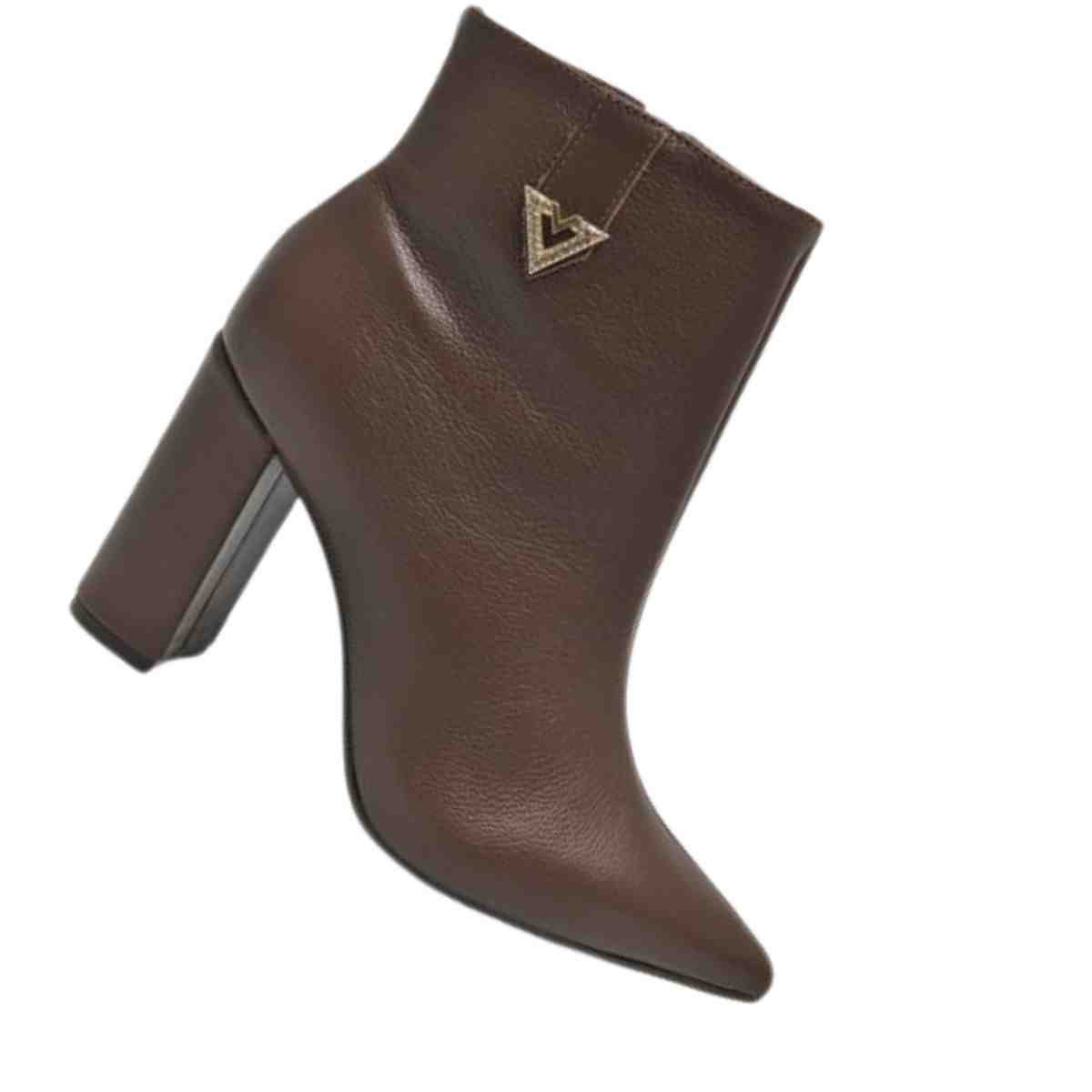Bota Feminina Cano Baixo Social Via Marte Marrom Marrom 7