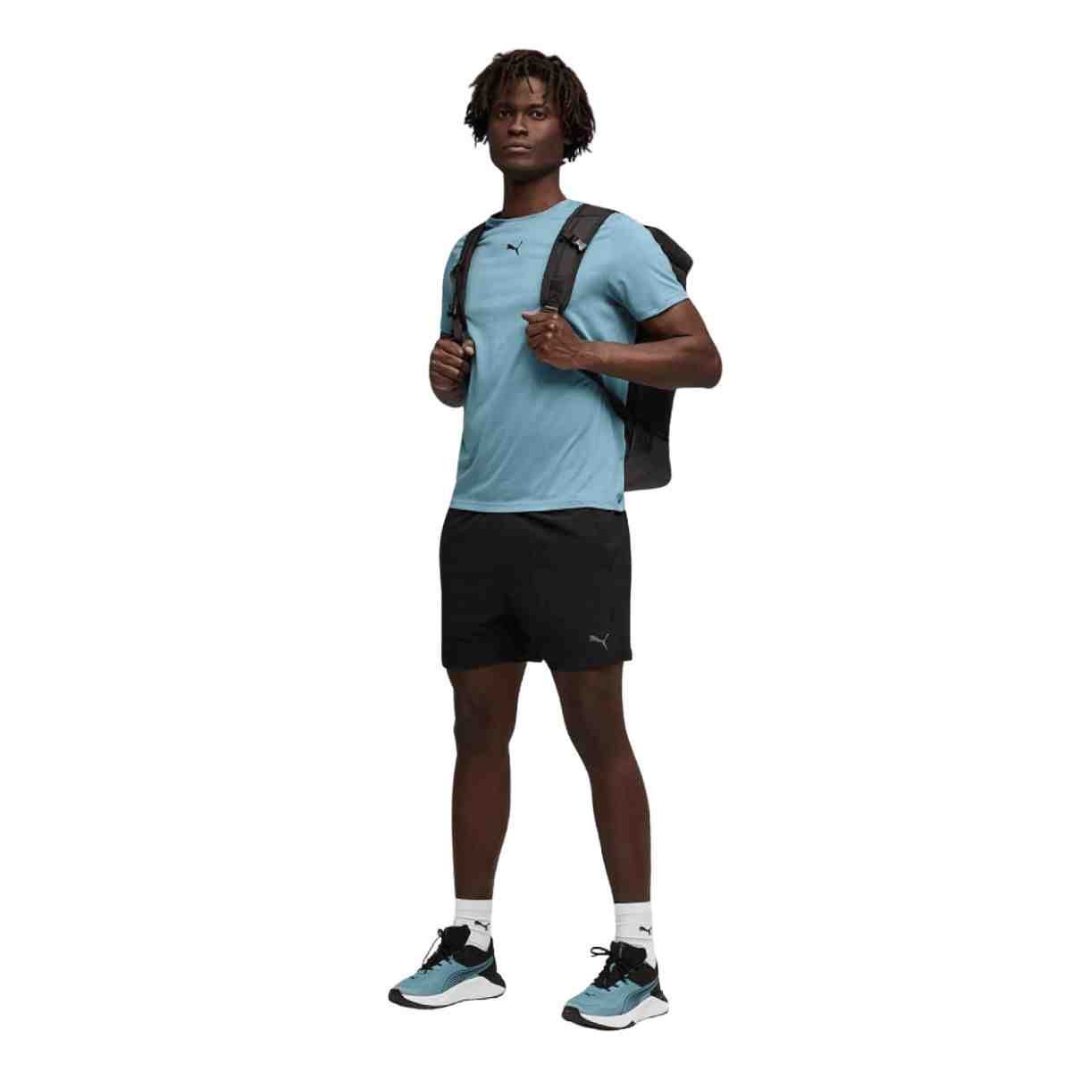 Camiseta Masculina Puma Tad Essentials Heather Cat Azul Azul 2
