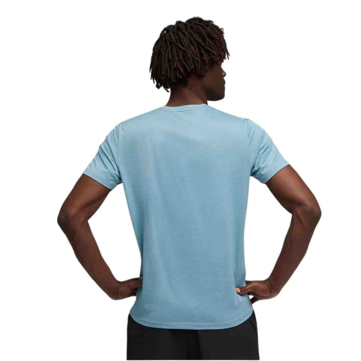 Camiseta Masculina Puma Tad Essentials Heather Cat Azul Azul 3