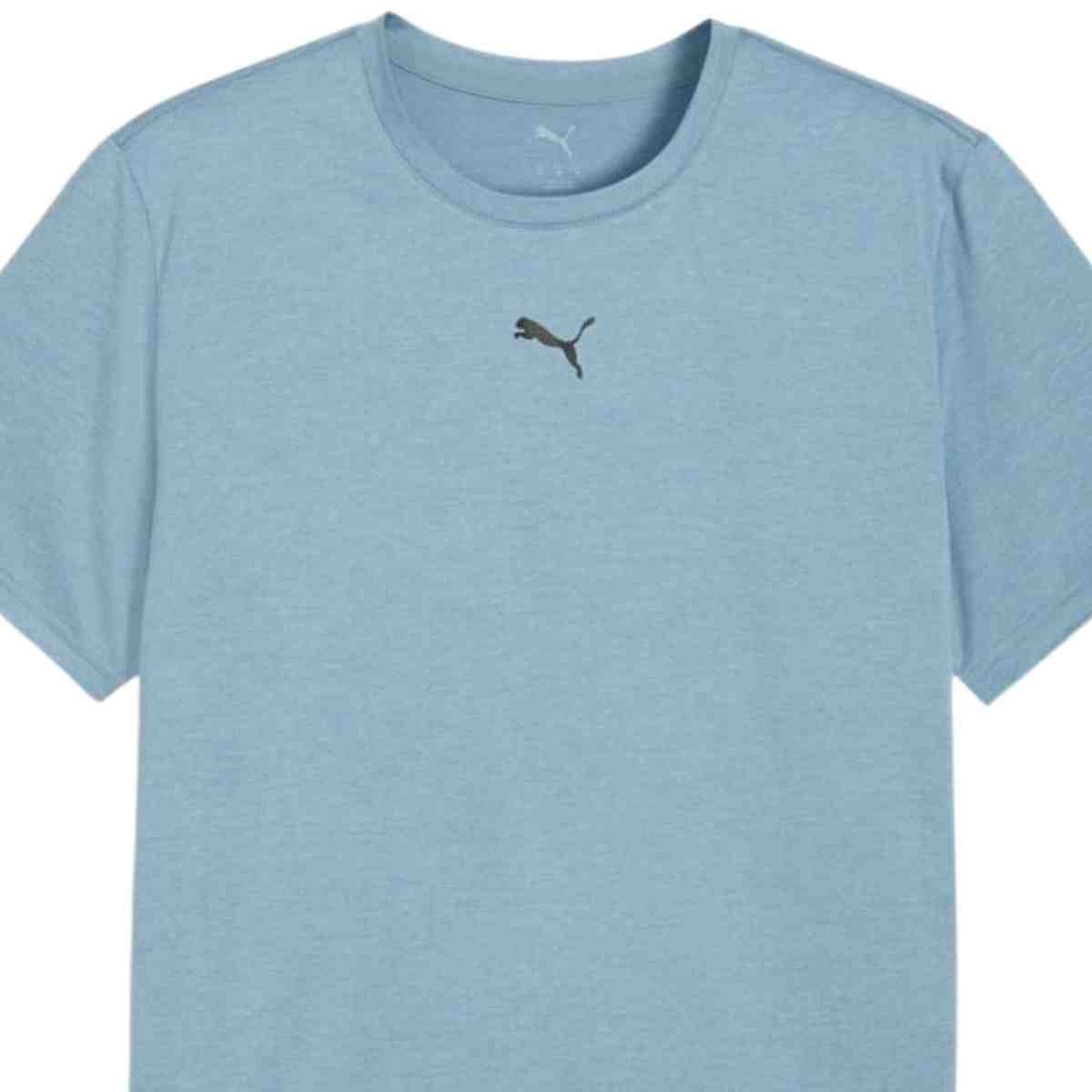 Camiseta Masculina Puma Tad Essentials Heather Cat Azul Azul 4
