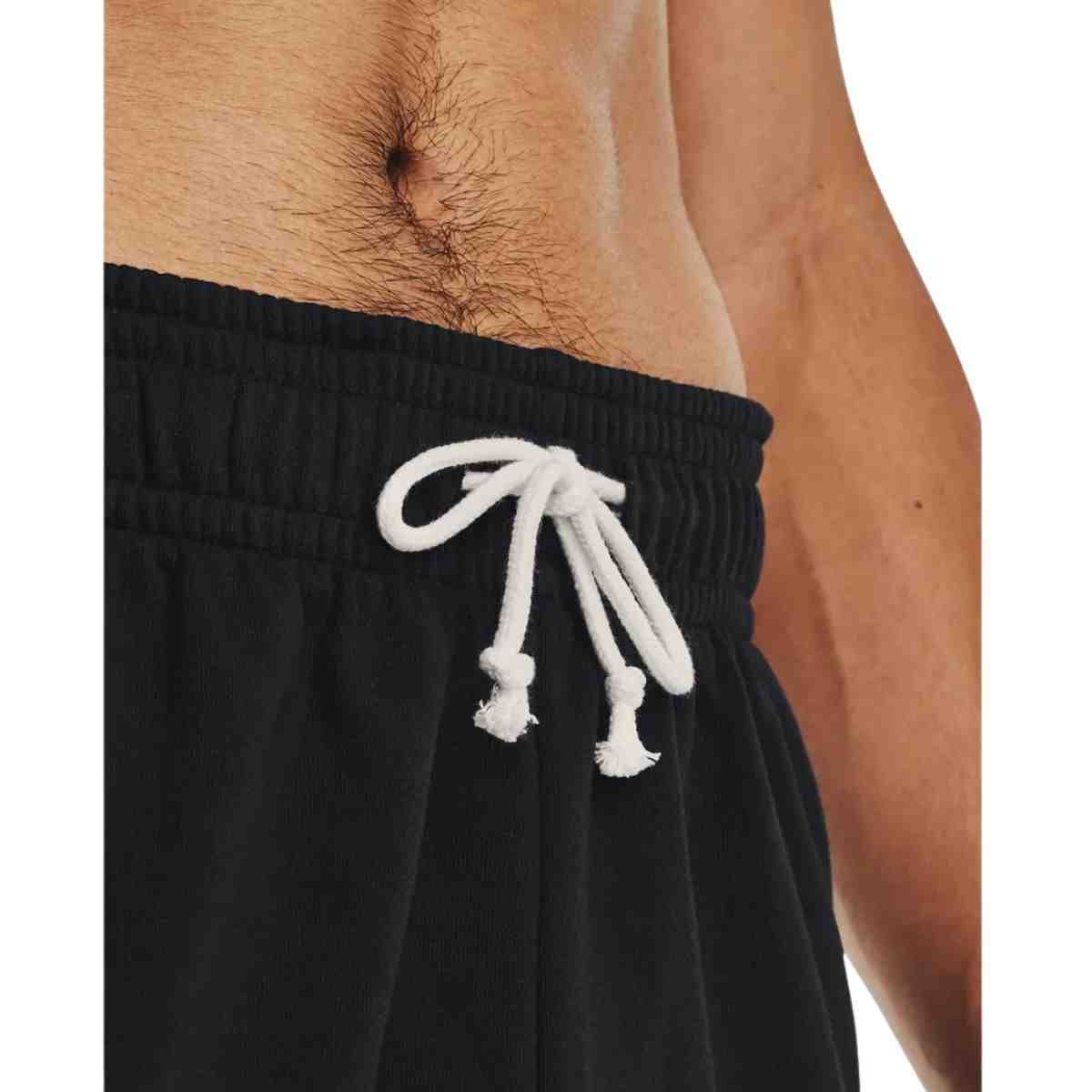 Shorts Masculino Curto Under Armour Rival Terry Preto Preto 3
