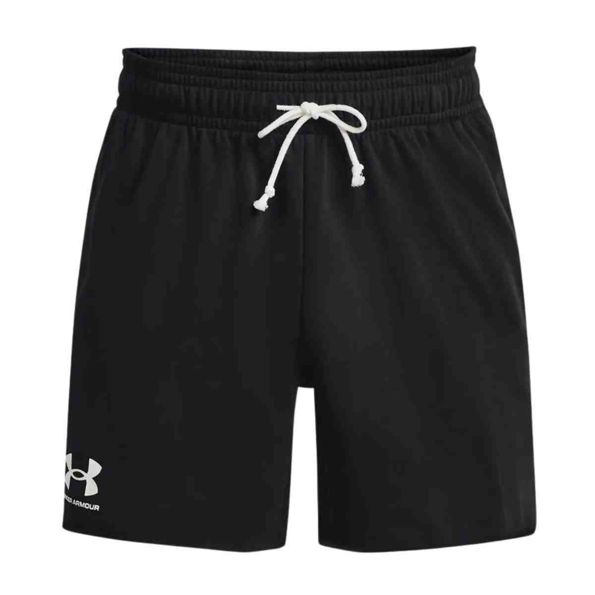 Shorts Masculino Curto Under Armour Rival Terry Preto Preto 5