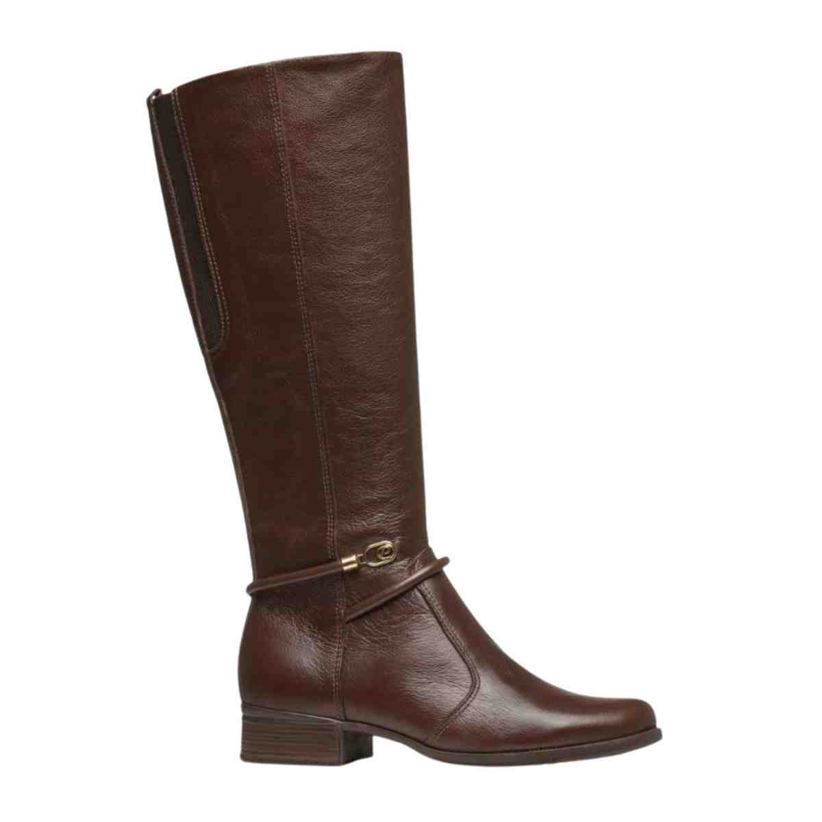 Bota Feminina Montaria Cano Alto Pegada Marrom