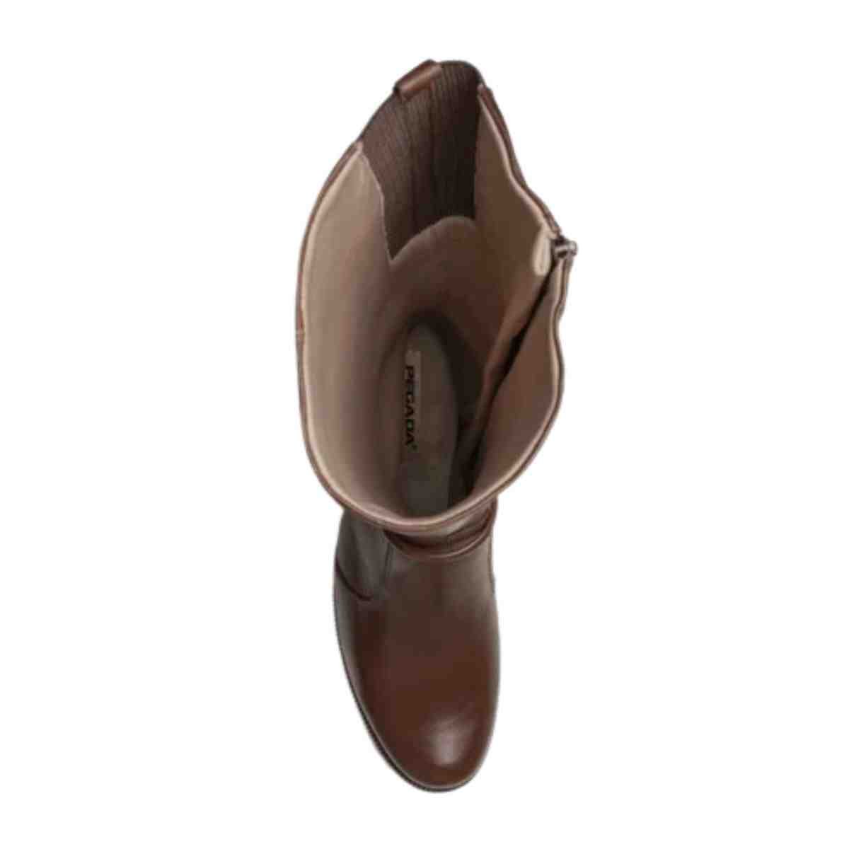 Bota Feminina Montaria Cano Alto Pegada Marrom Marrom 6