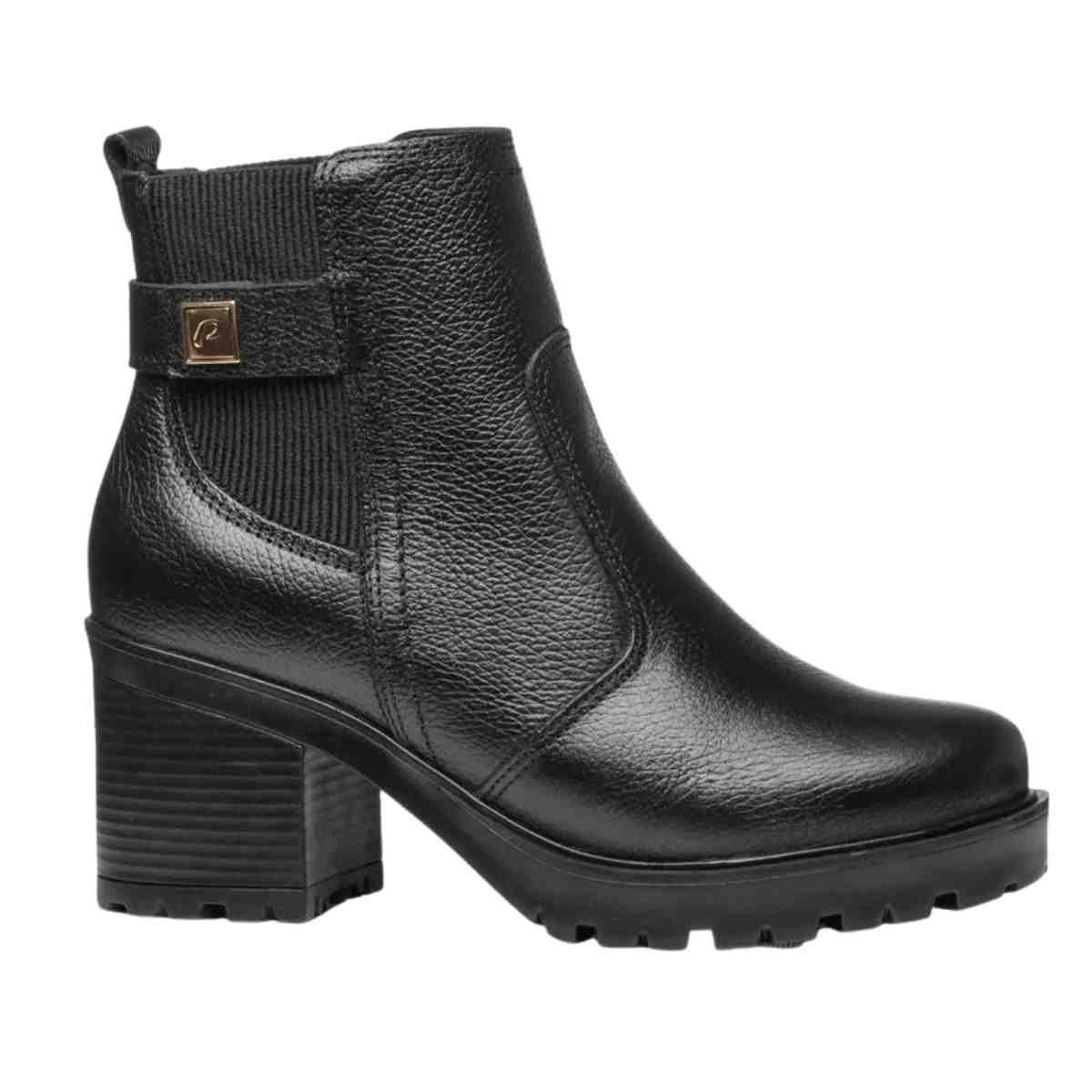 Bota Feminina Coturno Pegada Levels Preta