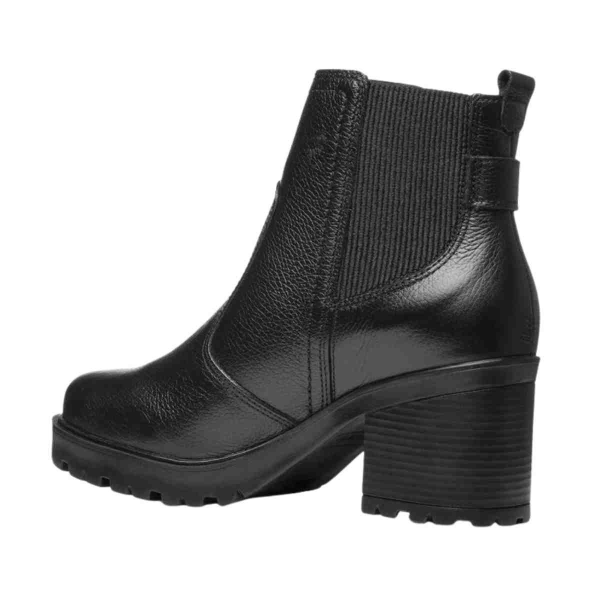 Bota Feminina Coturno Pegada Levels Preta Preto 5