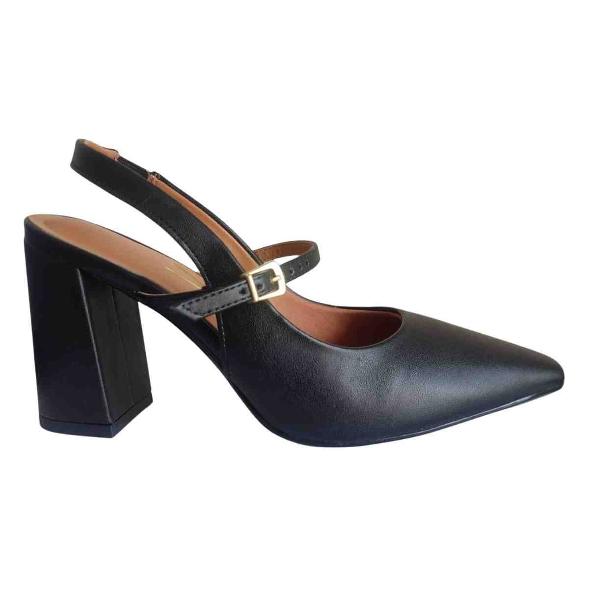 Sapato Feminino Slingback Vizzano  Preto