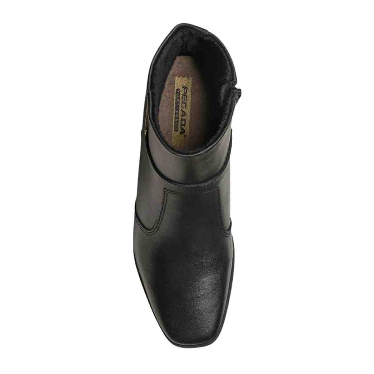 Bota Feminina Cano Médio Pegada Pisa Preta Preto 6
