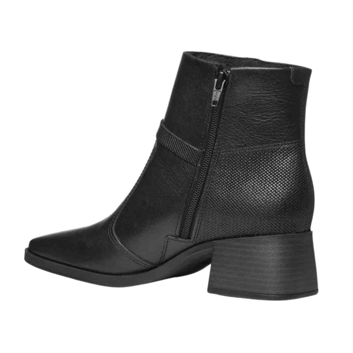 Bota Feminina Cano Médio Pegada Pisa Preta Preto 7