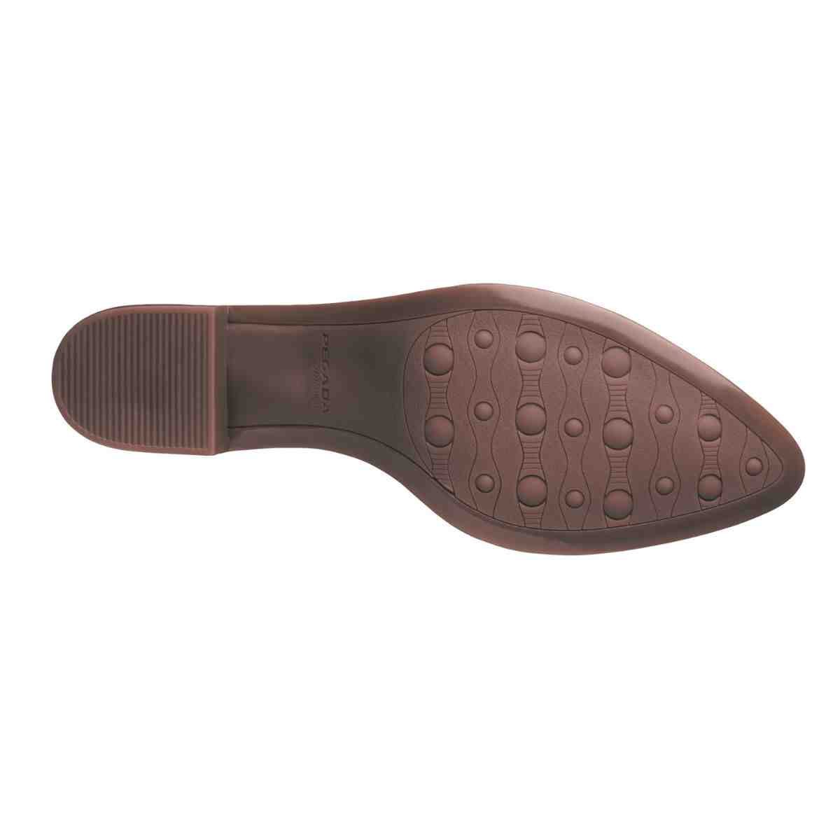 Bota Feminina Botina Cano Baixo Pegada Marrom Marrom 4