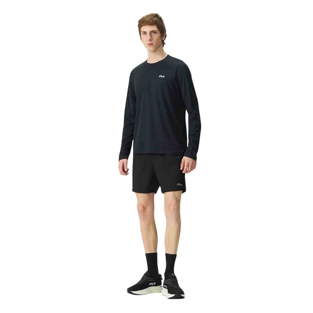 Camiseta Masc Ml Fila Masc. Basic Sports F11at01140-2069 Preto 2