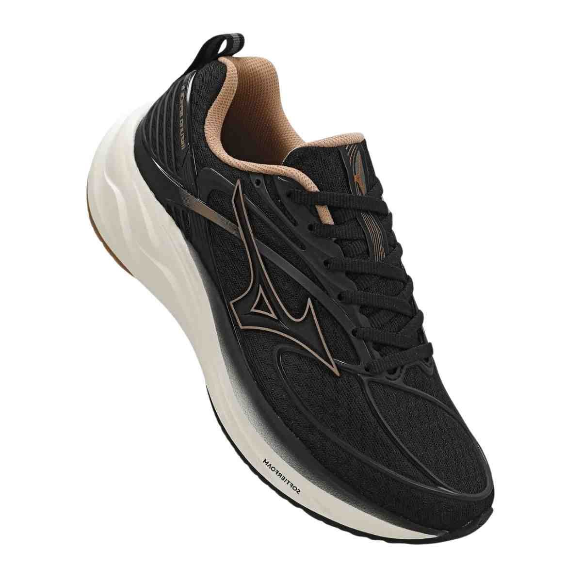 Tênis Corrida Feminino Mizuno Space 6 Preto E Rosa Preto 2