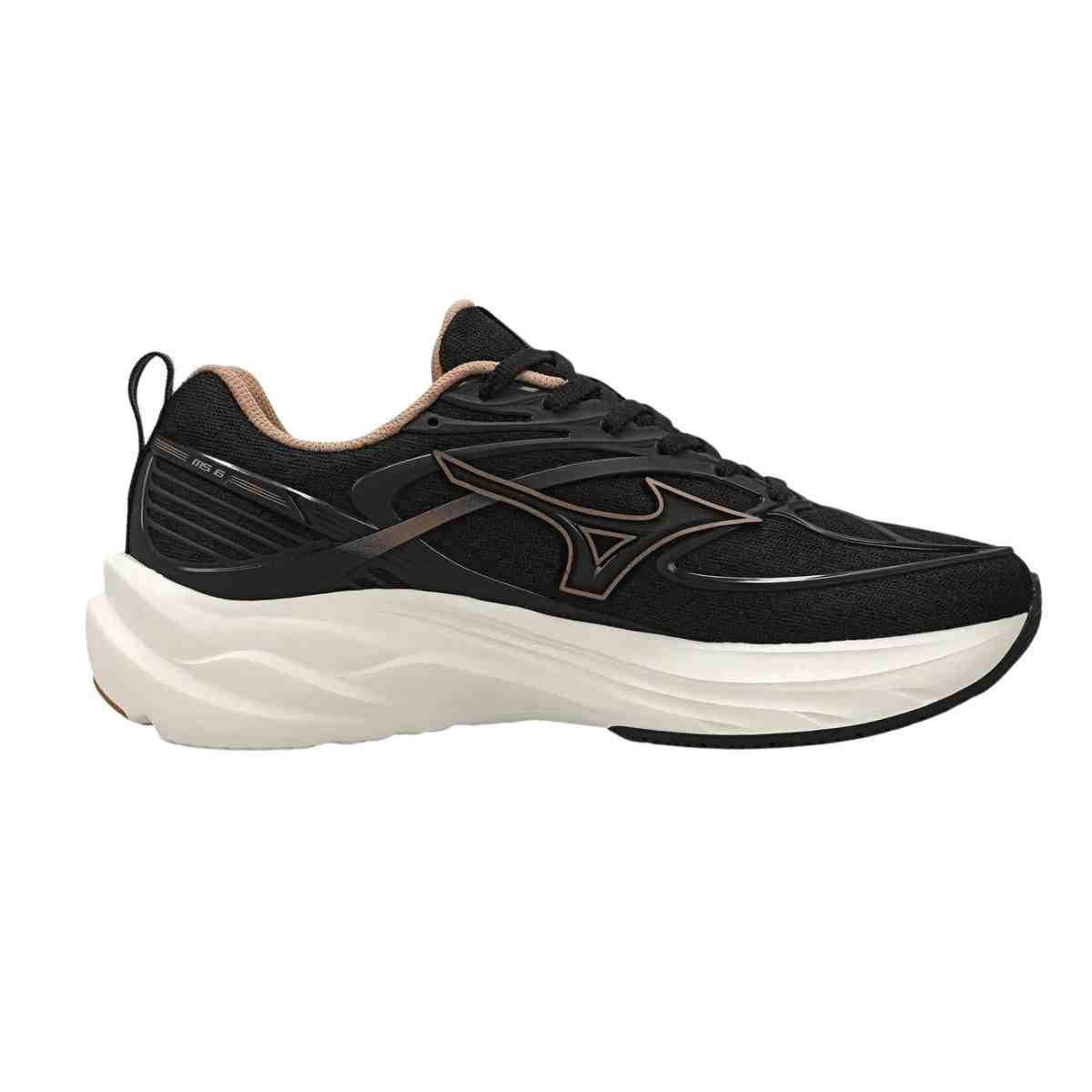 Tênis Corrida Feminino Mizuno Space 6 Preto E Rosa Preto 3