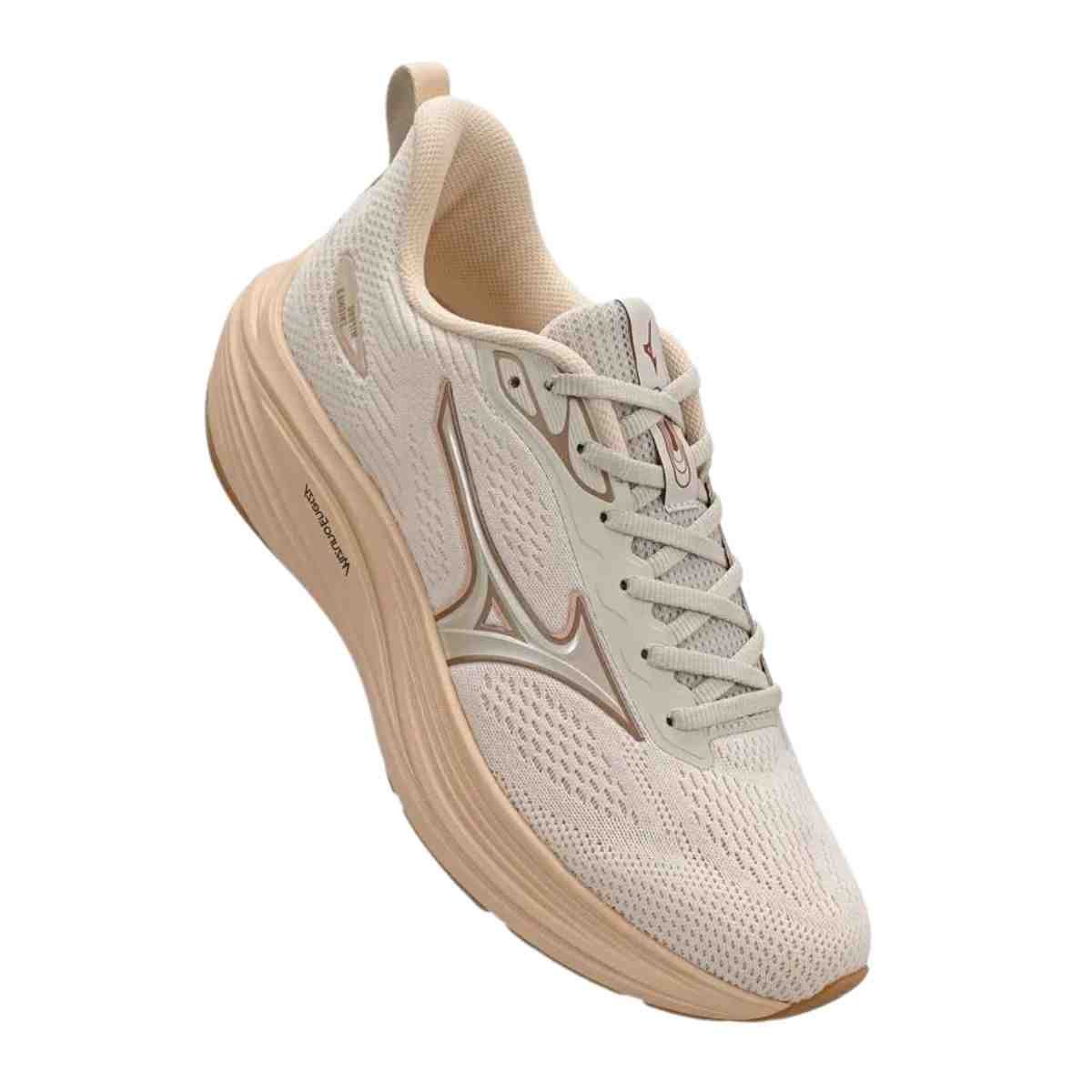 Tênis Corrida Feminino Mizuno Enigma 3 Bege Bege 2