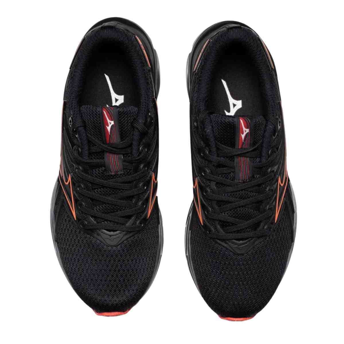 Tênis Corrida Masculino Mizuno Jet 8 Preto E Vermelho Preto 2