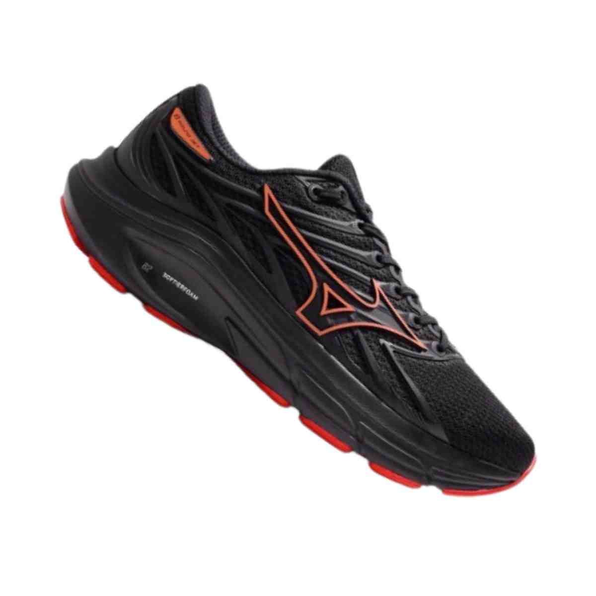 Tênis Corrida Masculino Mizuno Jet 8 Preto E Vermelho Preto 7