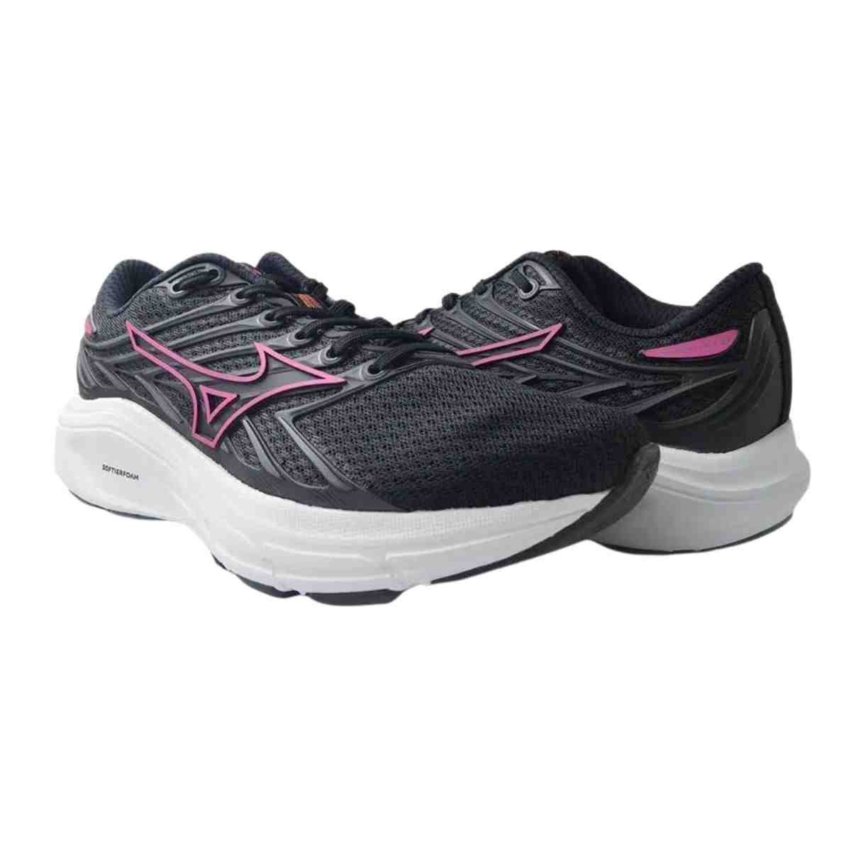Tênis Corrida Feminino Mizuno Jet 8 Preto E Rosa Preto 3