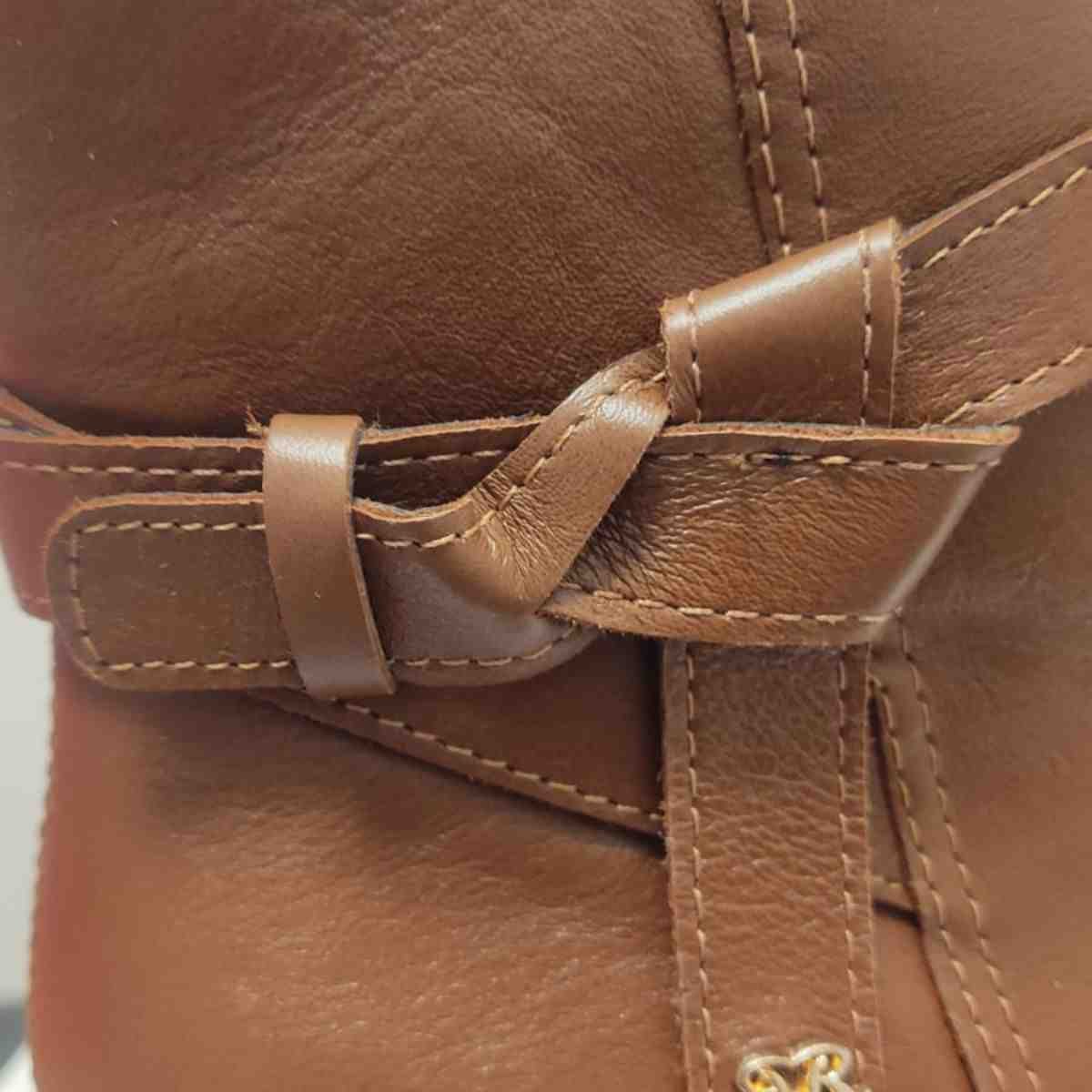 Bota Feminina Cano Baixo Ramarim  Camel Marrom 5