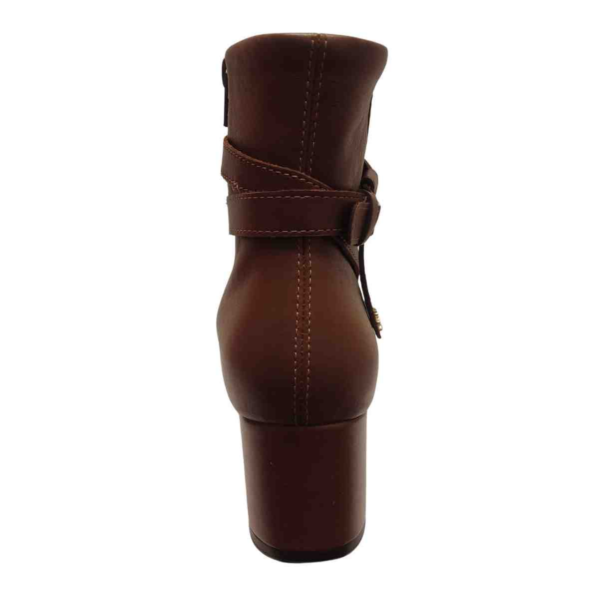 Bota Feminina Cano Baixo Ramarim  Camel Marrom 6