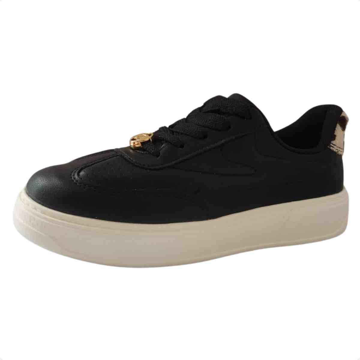 Tênis Casual Feminino Dakota Preto Preto 2