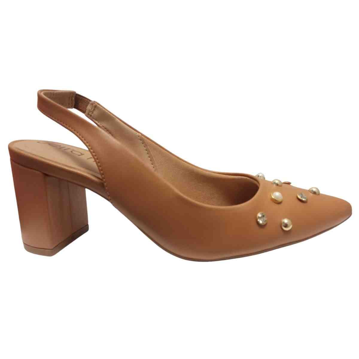 Sapato Feminino Slingback Beira Rio Camel