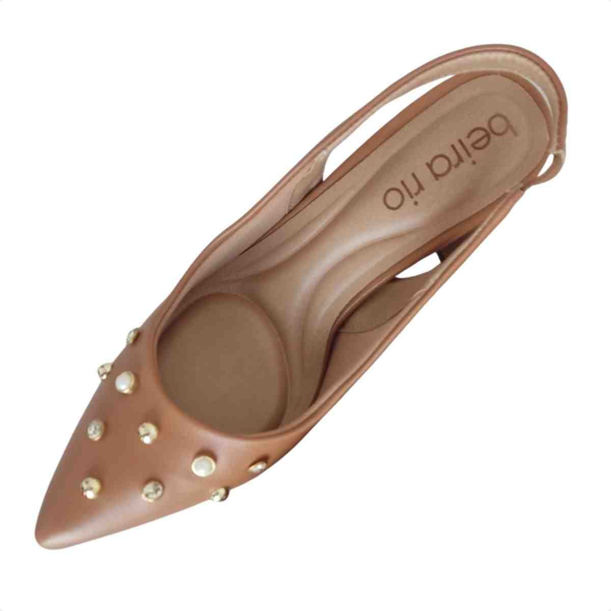 Sapato Feminino Slingback Beira Rio Camel Marrom 4