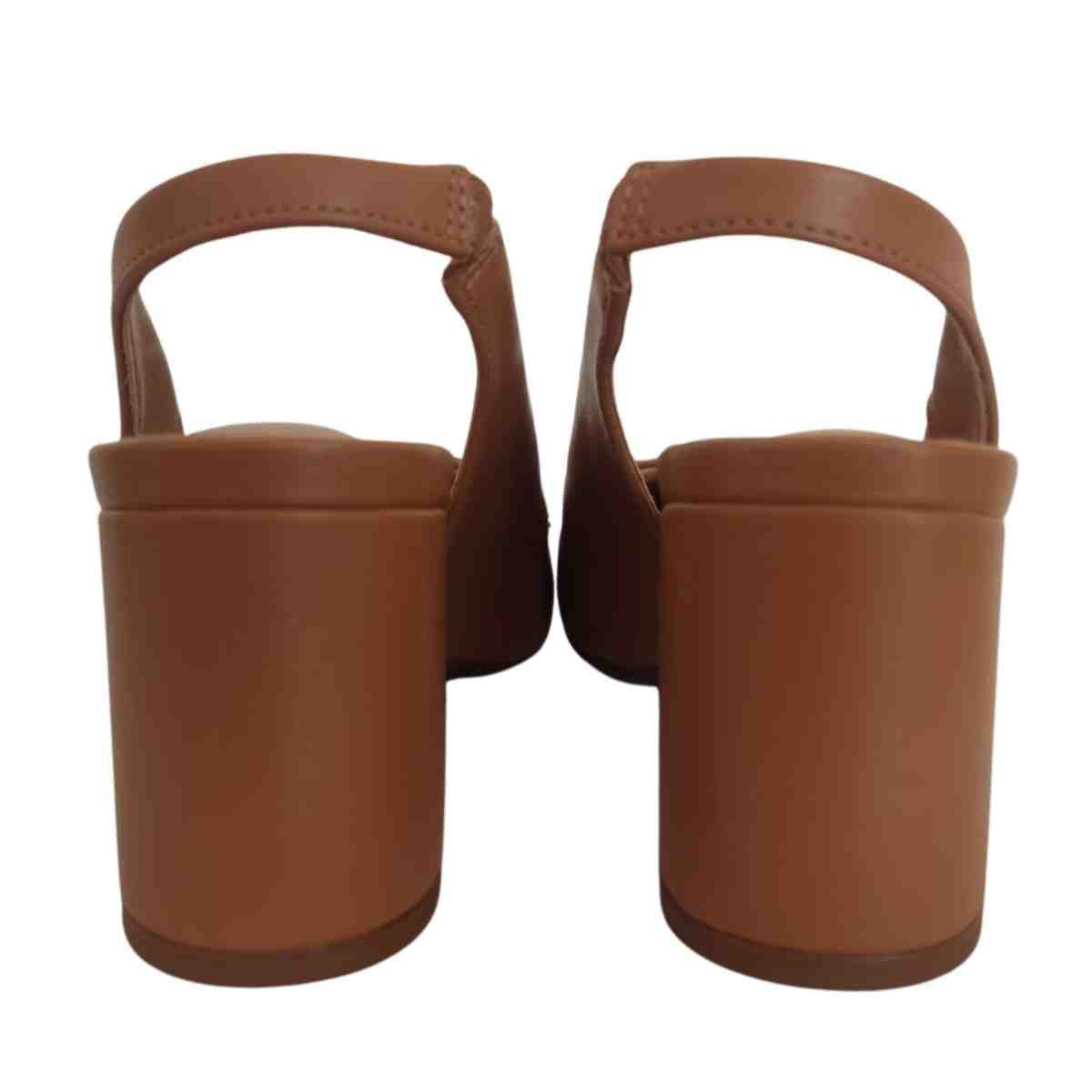 Sapato Feminino Slingback Beira Rio Camel Marrom 5